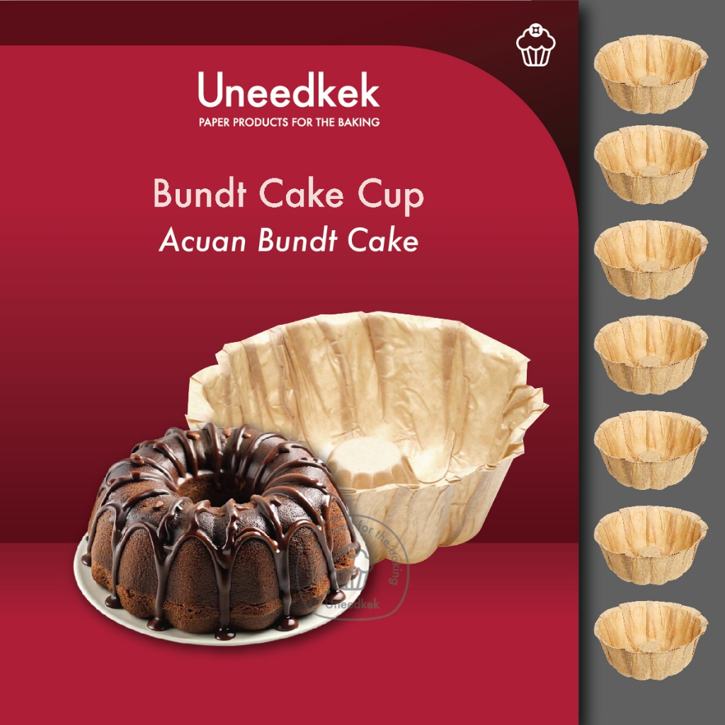 Uneedkek Bundt Cake Tray Pumpkin Shape Paper Cup Loyang Kek Bentuk Labu