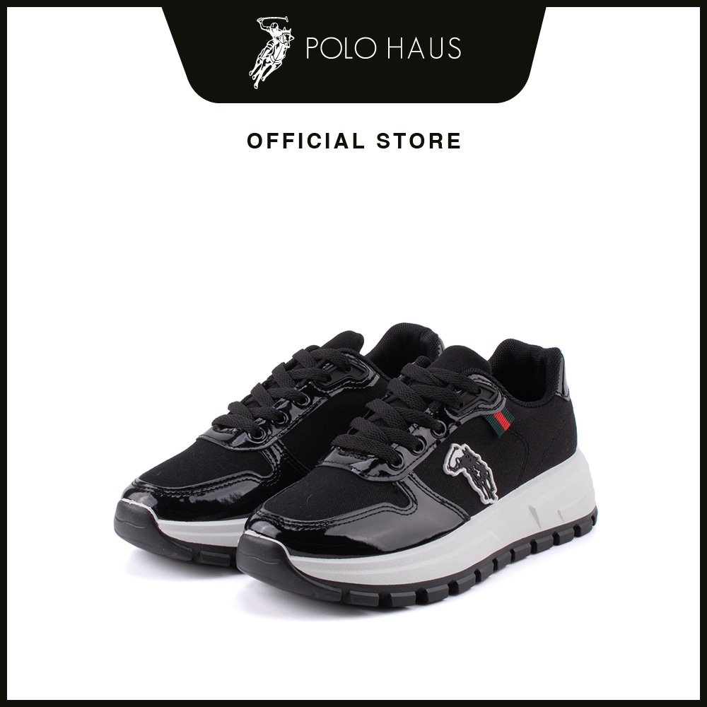 POLO Ladies Fashion Sneakers Shoes -P62303-TF01SV-1-BLACK