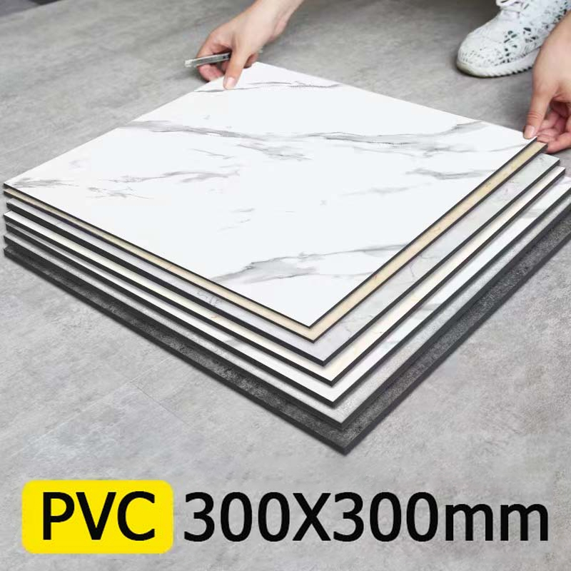 1PC 30X30CM Marble Tiles Self Adhesive Floor Sticker PVC Vinyl Flooring Mozek Lantai Tikar Getah