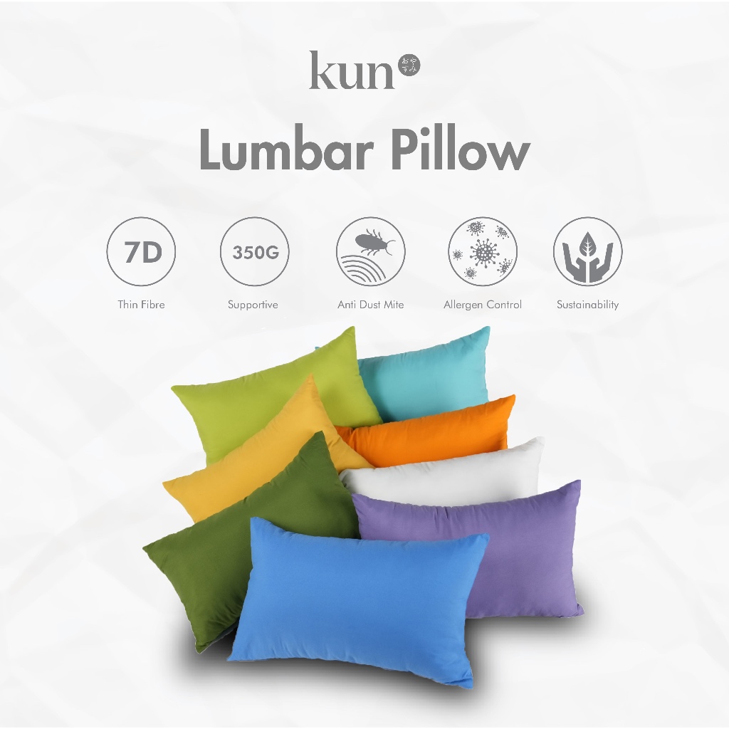 Kun Sultry Colour Series Lumbar Pillow Supportive Pillow/Baby Pillow (30cm x 50cm)