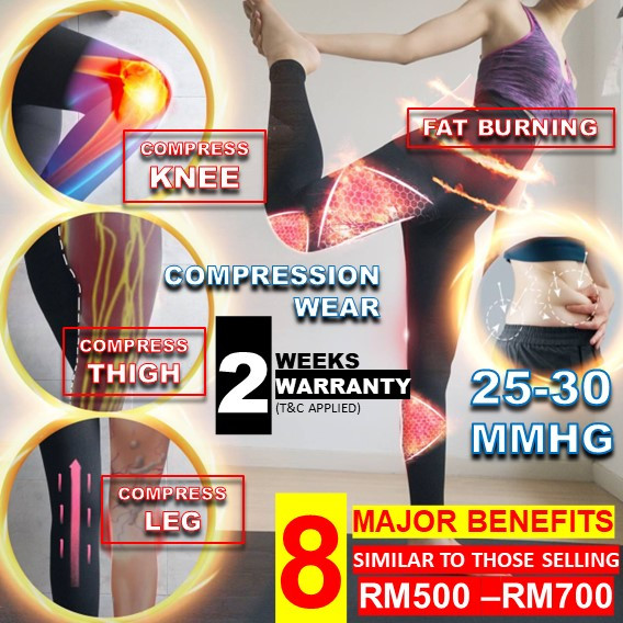 MAÉVE HIGH COMPRESSION Slimming Leggings Buy 2 FREE 3 Special with Extra RM79 Discount Gym Sports Yoga running