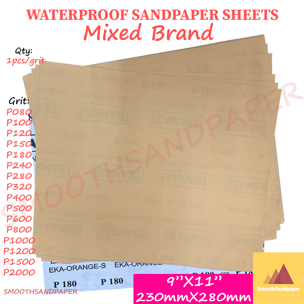 ⚠️[RandomBrand] Wet&Dry Waterproof Sandpaper Sheet 9"x11" [Jenama Rawak] Kertas Pasir Kalis Air image 8