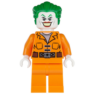 Lego SH0061 SH061 DC Comics Batman Arkham Asylum : The Joker - Prison Jumpsuit with Belt