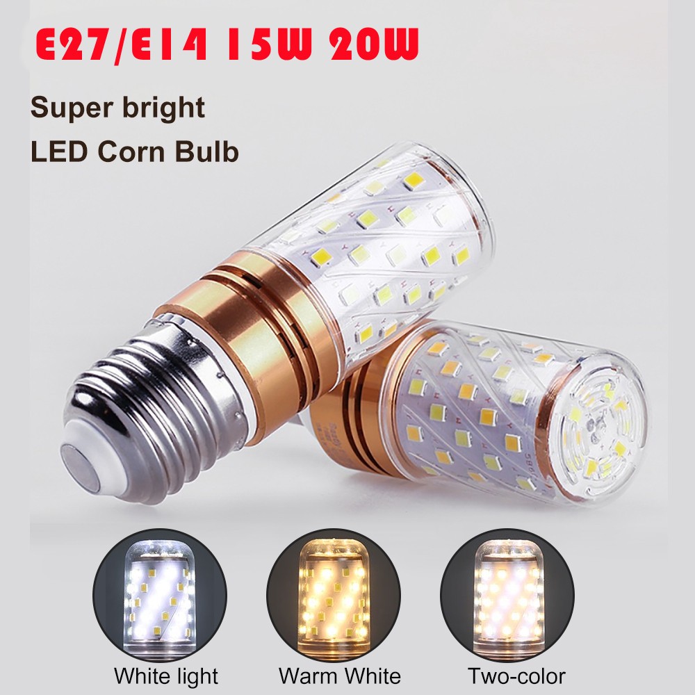 E27 E14 LED Corn Bulb SMD 2835 led lamp 12W 15W 20W Chandelier Candle LED Light For Home Decoration