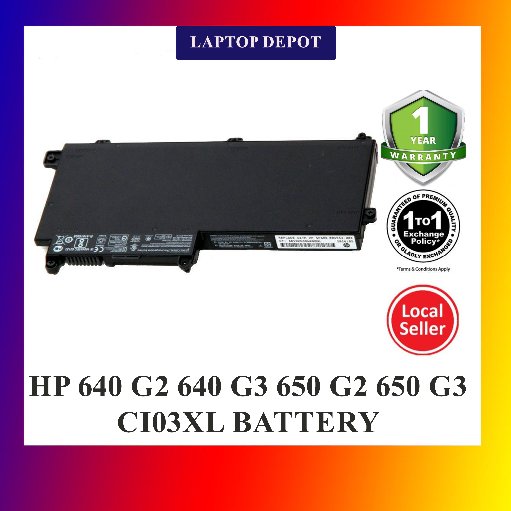 HP Probook 640 G2 640 G3 645 G2 645 G3 650 G2 650 G3 CI03XL 801554-001 11.4V 48Wh Original Replaceme