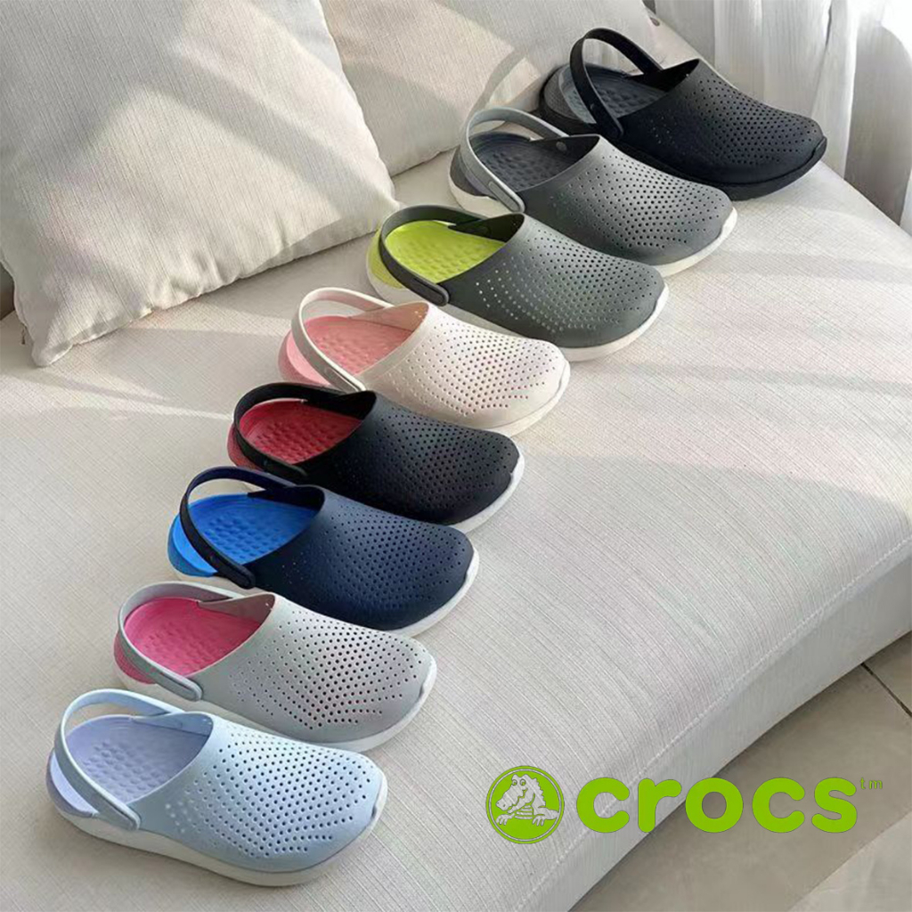 {Malaysian Inventory} Crocs Literide ClogSpot 100% Genuine Crocodile Shoes Women's Sandals Perforated Shoes