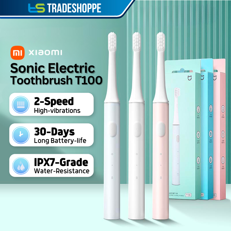 Xiaomi Mijia T100 / T200 Sonic Electric Toothbrush MES603 IPX7 Waterproof USB Rechargeable - White/Blue/Pink