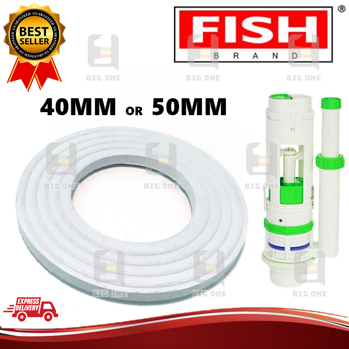 (40MM / 50MM) FISH CJ TOILET CISTERN TANK RUBBER GASKET WITH GROOVE LINE TO PREVENT LEAKING CJRP 8000