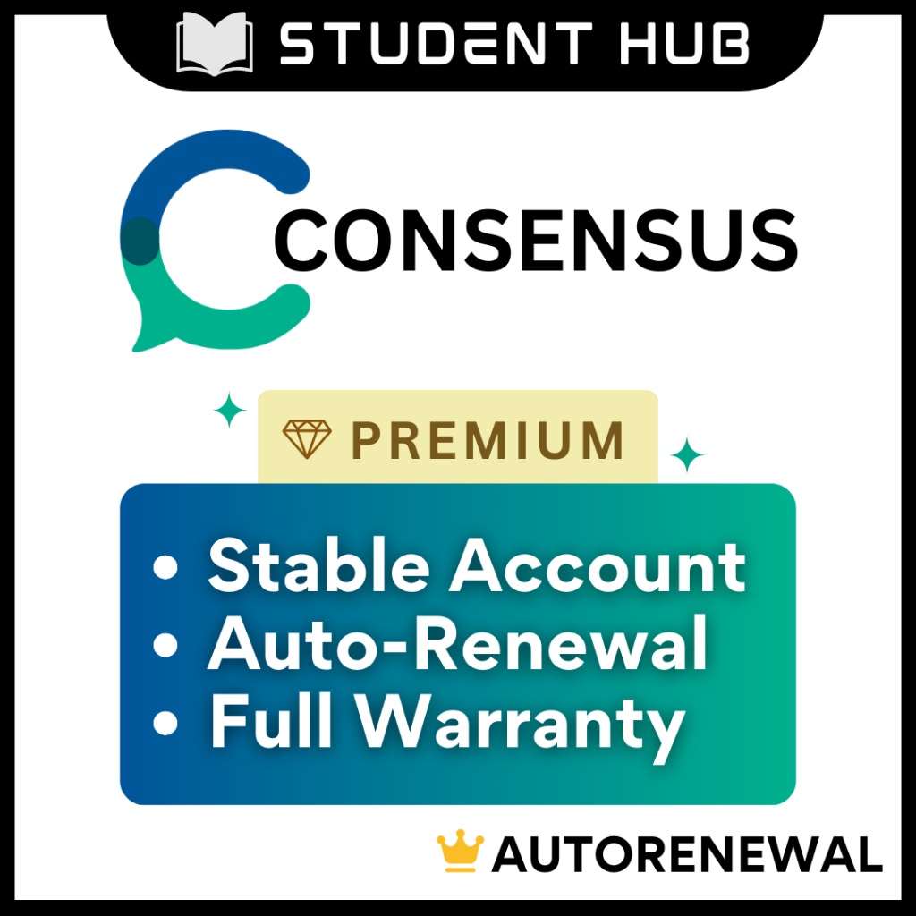 Consensus AI Premium Account | Evidence-Based Answers, Faster | AI Search Engine for reseachers and students