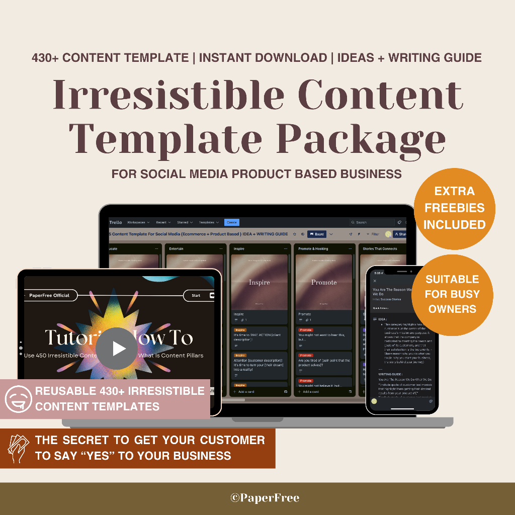 430+ Irresistible Social Media Content Template For Product Based (IDEAS + WRITING GUIDE)