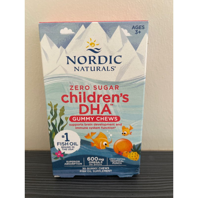 Nordic Naturals Children’s DHA Gummies Ages 3+ Tropical Punch 600mg 30 Gummies