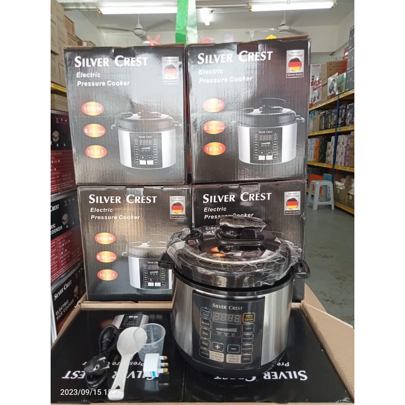 SILVER CREST Electric Pressure Cooker  6.0L Large Capacity Cooker Pot Electric Rice Cooker