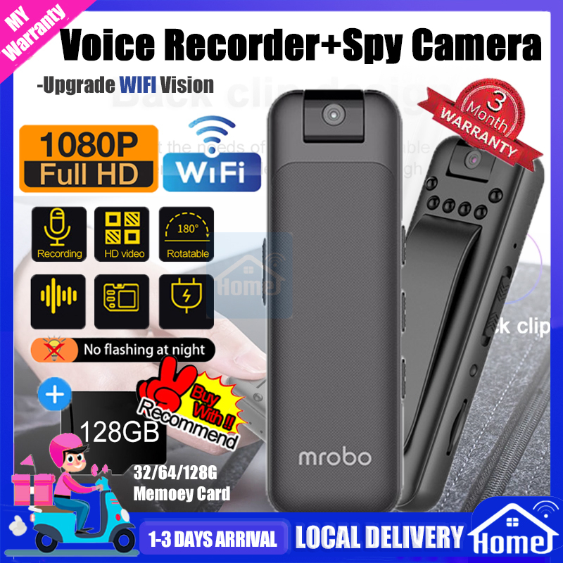 HOT1080P Spy Camera Hidden Body Cam Mini CCTV Spy Wireless Hidden Camera Night Vision Vedio Recorder for Police Meeting