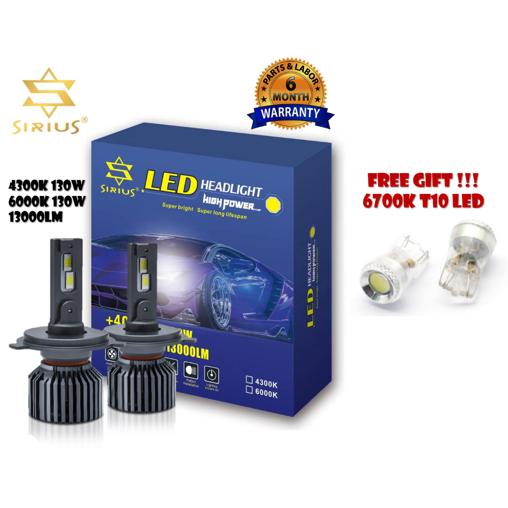 SIRIUS / Narva Range Performance LED H1 H3 H4 H7 H8 H11 HB4(9006) HB3(9005) 9012(HIR2) H16 6500K 12V Car Headlight Bulb