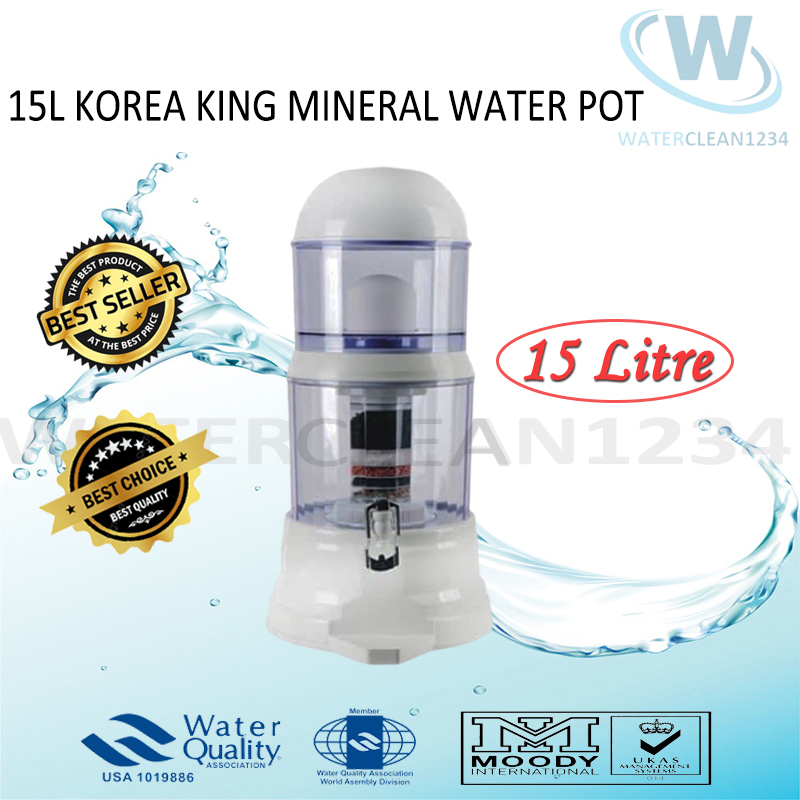 15L MINERAL WATER POT KOREA KING WATER PURIFIER/PENAPIS AIR( WHITE COLOR / TIFFANY BLUE )