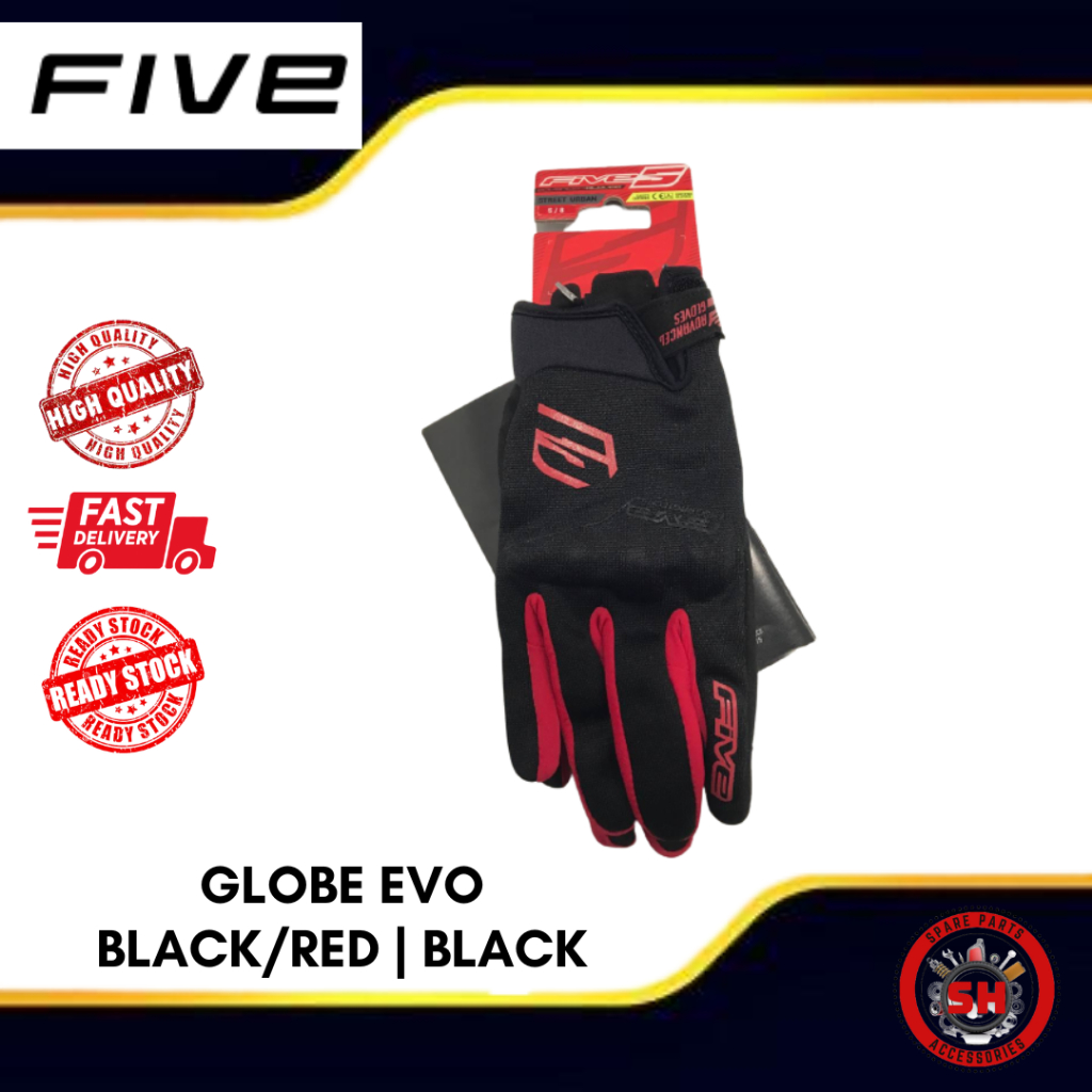 Five Glove Globe Evo Glove (Ready Stock) Glove Motor Motorcycles Glove