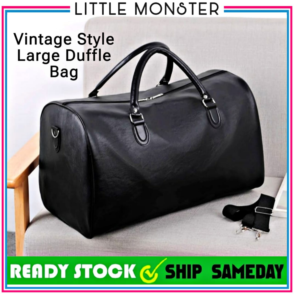 Luxury Leather Travel Bag Sling Shoulder Messenger Business Gym Casual Design Hand Carry Beg Suitcase Luggage 15