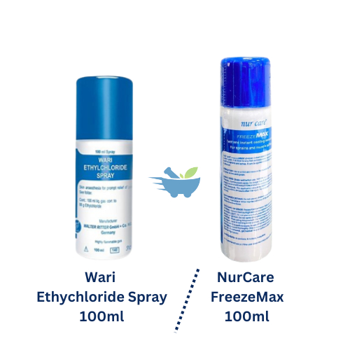 Wari Ethylchloride Spray 100ML / NurCare FreezeMax Spray 100ml (No Ship to Sabah & Sarawak)