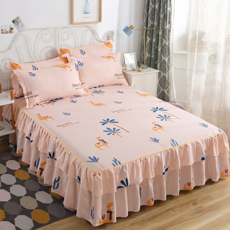 CLEAR STOCK3 IN 1 SET QUEEN SIZE ROPOL CADAR BEDSHEET