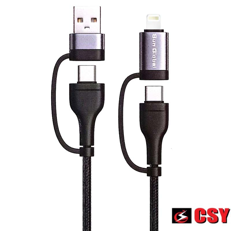 4 IN 1 DATA CABLE 100W SUPPORT POWER 1200mm SGC283