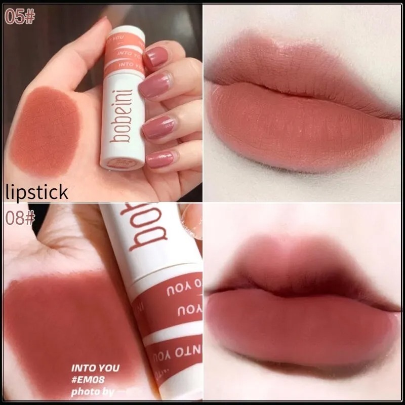 ❤ BOBEINI® Matte velvet lip mud lip glaze Lip Tint Lasting Lipstick Waterproof Sweatproof Lipstick 柏贝妮女主角唇泥哑.