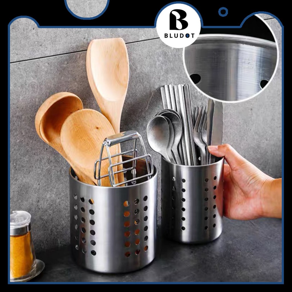 STAINLESS STEEL CUTLERY STAND TRAY KITCHEN UTENSIL RACK BEKAS KUTLERI RAK PERALATAN DAPUR CUTLERY RACK CUTLERY HOLDER