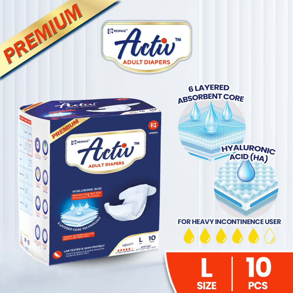 Activ Premium Adult Diapers Size L | Extra Dry & High Absorption