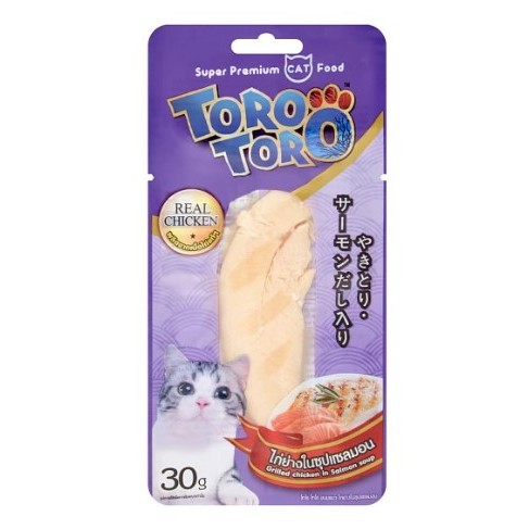 Toro Toro Grilled Chicken Cat Snacks in Salmon Soup 30g