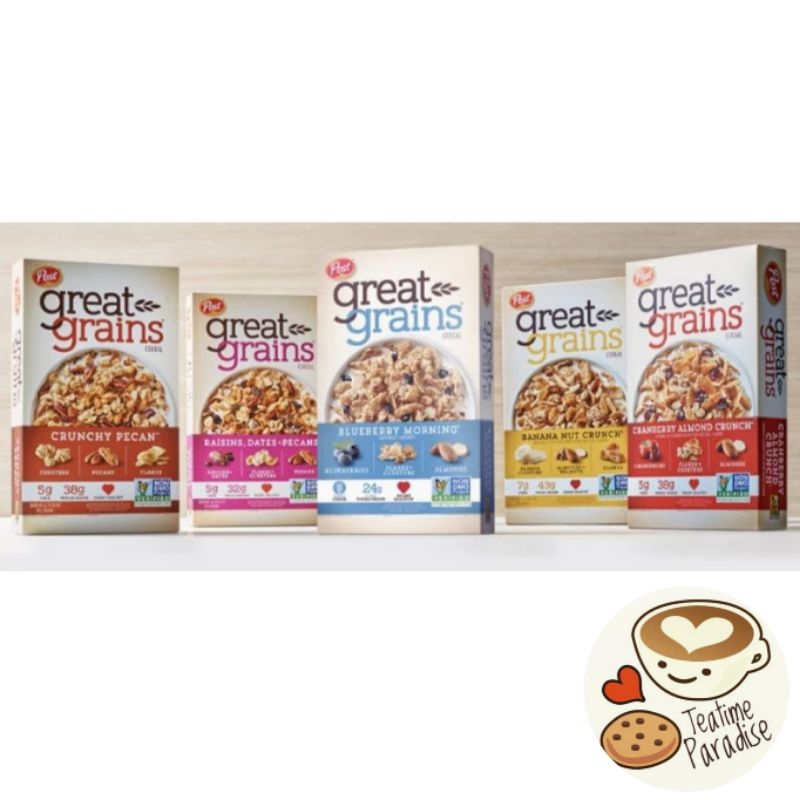 Post Great Grains Cereal (Blueberry / Raisin, Dates & Pecan / Crunchy Pecan / Banana Nut / Cranberry Almond)