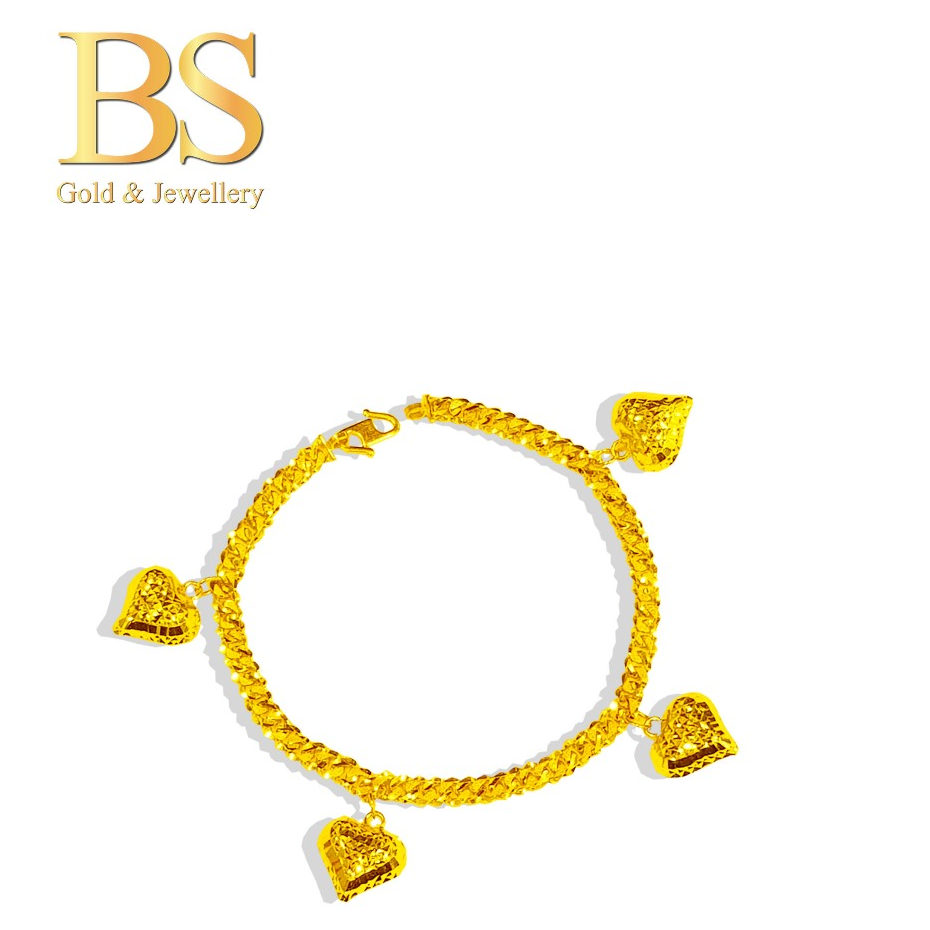 BS JEWELLERY 375 GOLD T126 Gantung Love