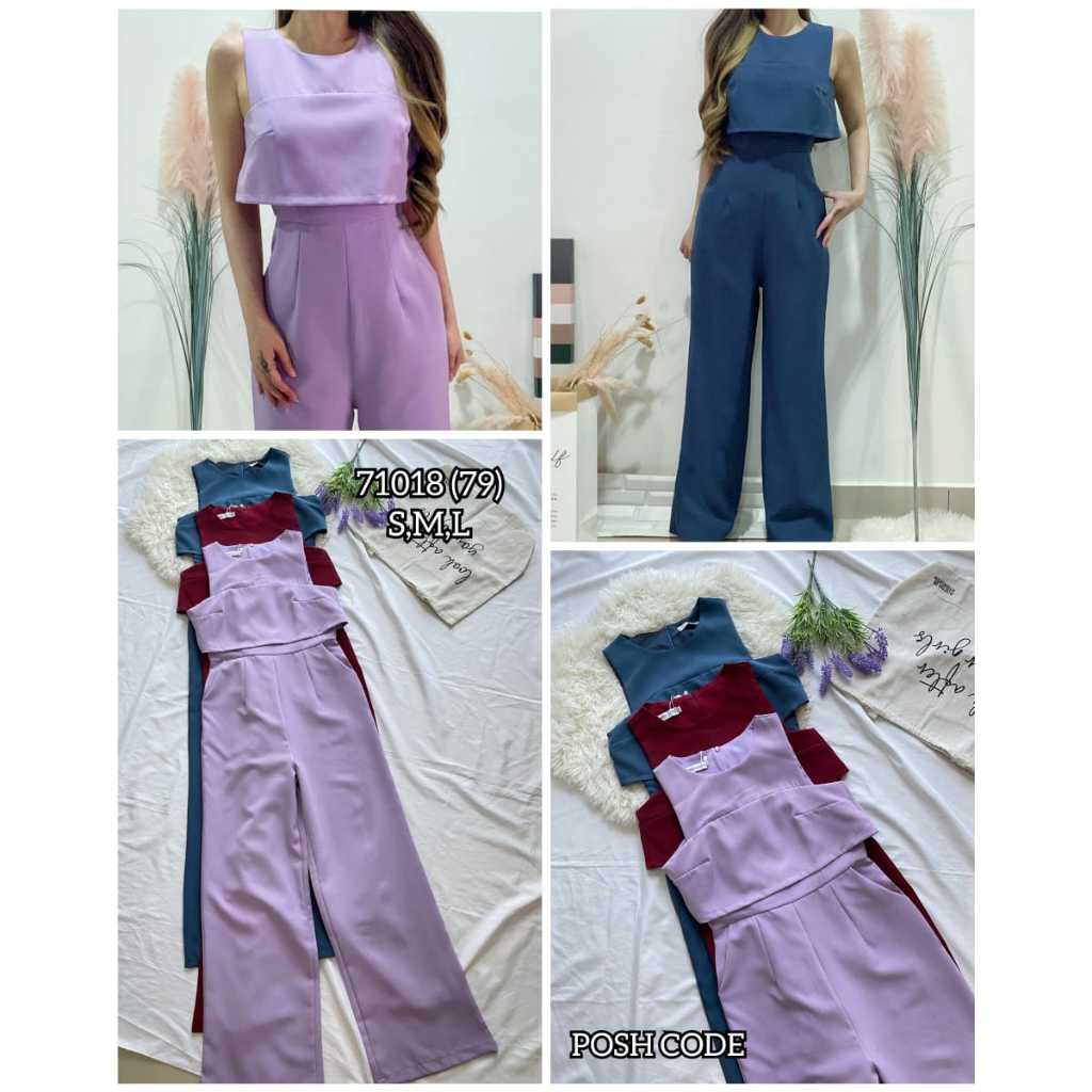 POSHCODE 71018 高品质气质西装圆领连身长裤 PREMIUM QUALITY JUMPSUIT