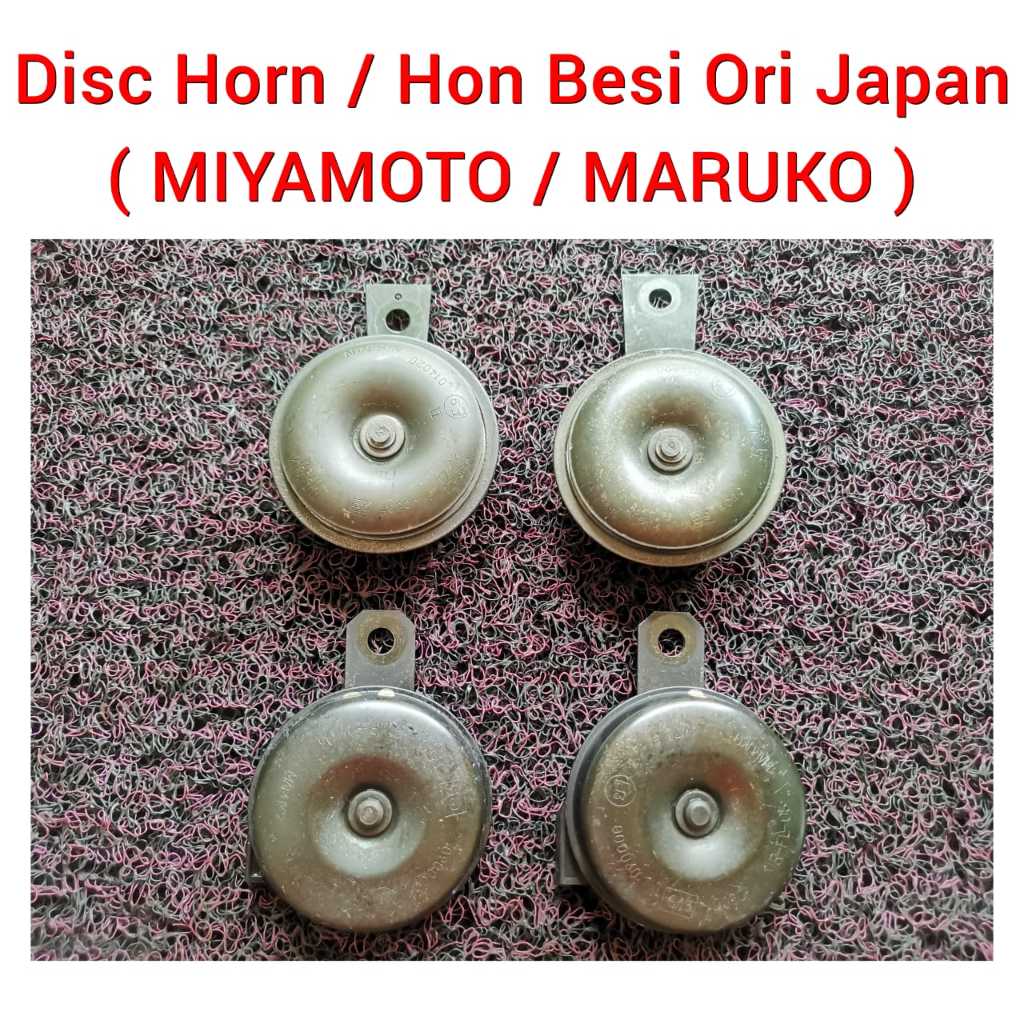 Disc Horn / Hon Disc ( MIYAMOTO / MARUKO / MITSUBA ) High & Low Tone / Car Horn / Hon Kereta ( Ori Japan )