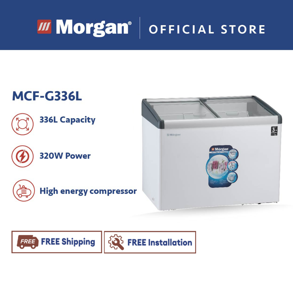 Morgan Sliding Glass Door Chest Freezer 336L MCF-G336L