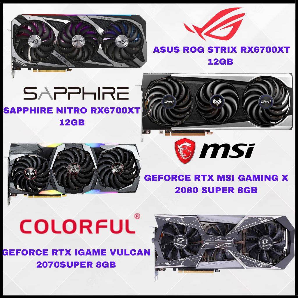 {PROMOTION USED GPU&READY STOCK}RTX3070/RTX3080/RTX 3080TI/RTX2060S/RTX2060/GTX1660S/RX6800XT/RX6700XT/6600XT/RX6600