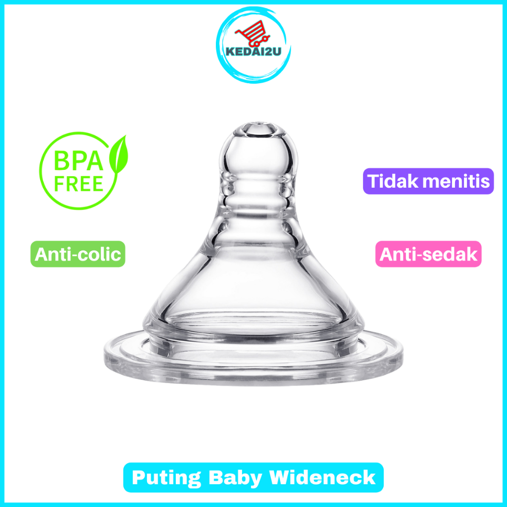 Mamababy Puting Baby Bottle Nipple teat Wideneck Puting Botol Susu local stock fast Shipping puting susu pupici
