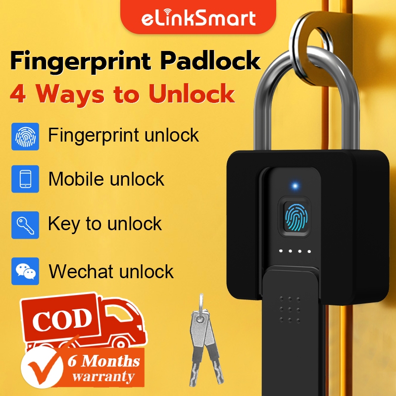 Smart padlock TOP 1 Fingerprint Padlock Bluetooth Outdoor Padlock For Grill Door Waterproof Door Lock Yale Door Lock