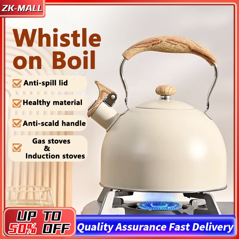 2.5L Stainless Steel Kettle Whistling Kettle Jug Kettle Water Heater Hot Water Kettle Pot Cerek Pemanas Air