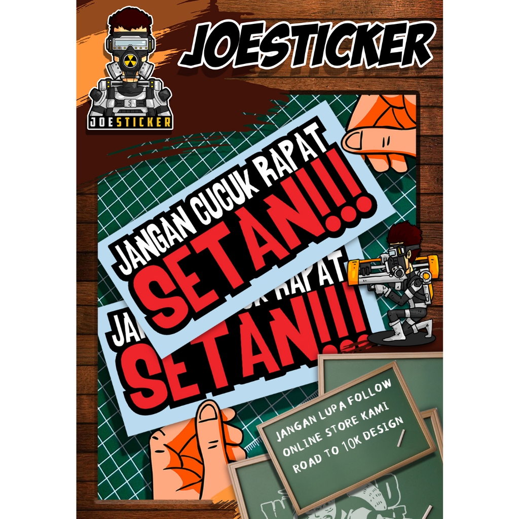 STICKER JANGAN CUCUK RAPAT REFLECT UNTUK BUMPER @ CERMIN BELAKANG KERETA SAIZ 2.5X5.5 INCI