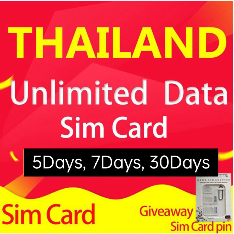 SIM Card THAILAND UNLIMITED INTERNET ( READY STOCK )