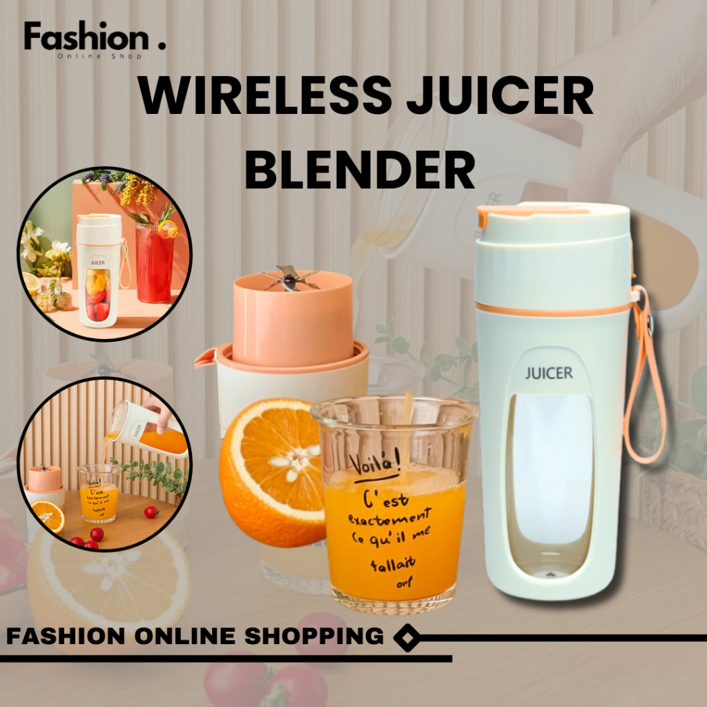 【FASHION OS】Wireless Juice Blender Juicer Blender Smoothie Blender Fruit Blender Mini Blender Buah Blander Mini果汁机HA2004