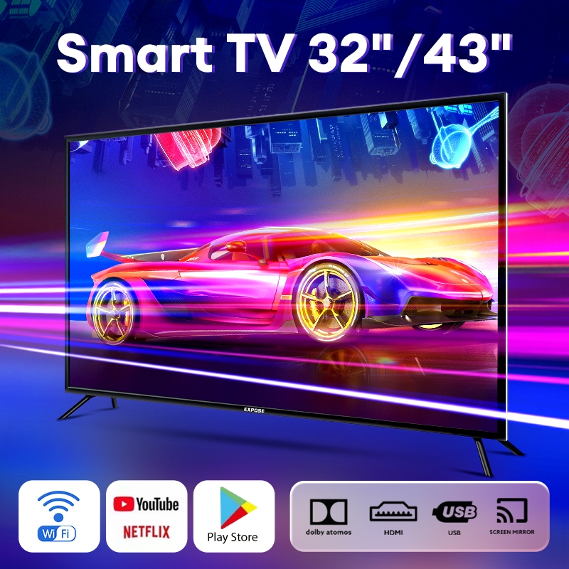 Smart TV 4K UHD Android TV 32 Inch TV LED Android 12.0 WIFI TV 43 Inch Murah Digital Television 5 Year Warranty