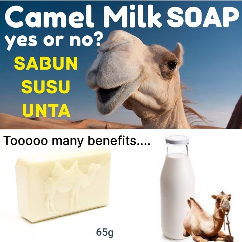 2pcs Sabun Susu Unta/ Camel Milk Soap 65g/ Whitening Moisturizing/ Jeragat Jerawat/Dark Brown Spots/Acne/Exfoliate