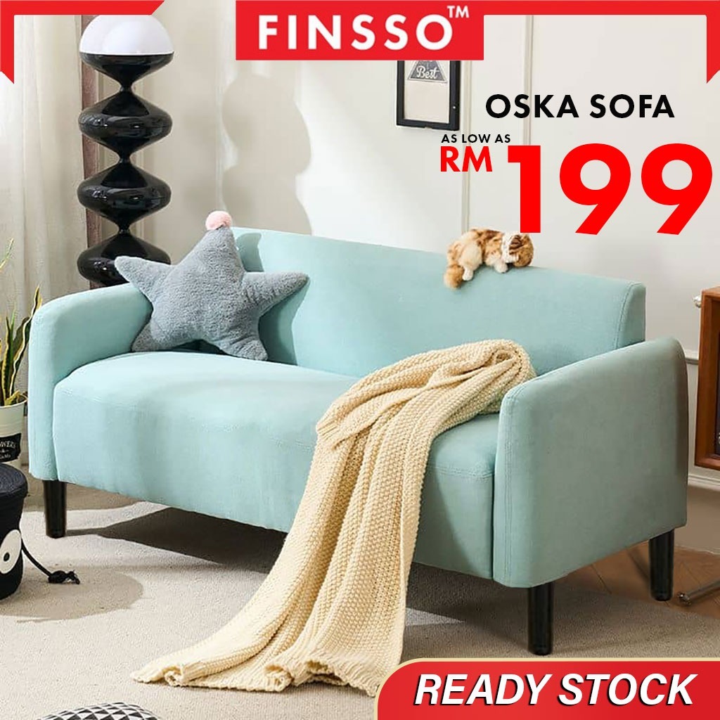 Finsso : OSKA Fabric Sofa 2 / 3 / 2+3 Seater Sofa Set / Sofa murah & Modern minimalist fabric colour