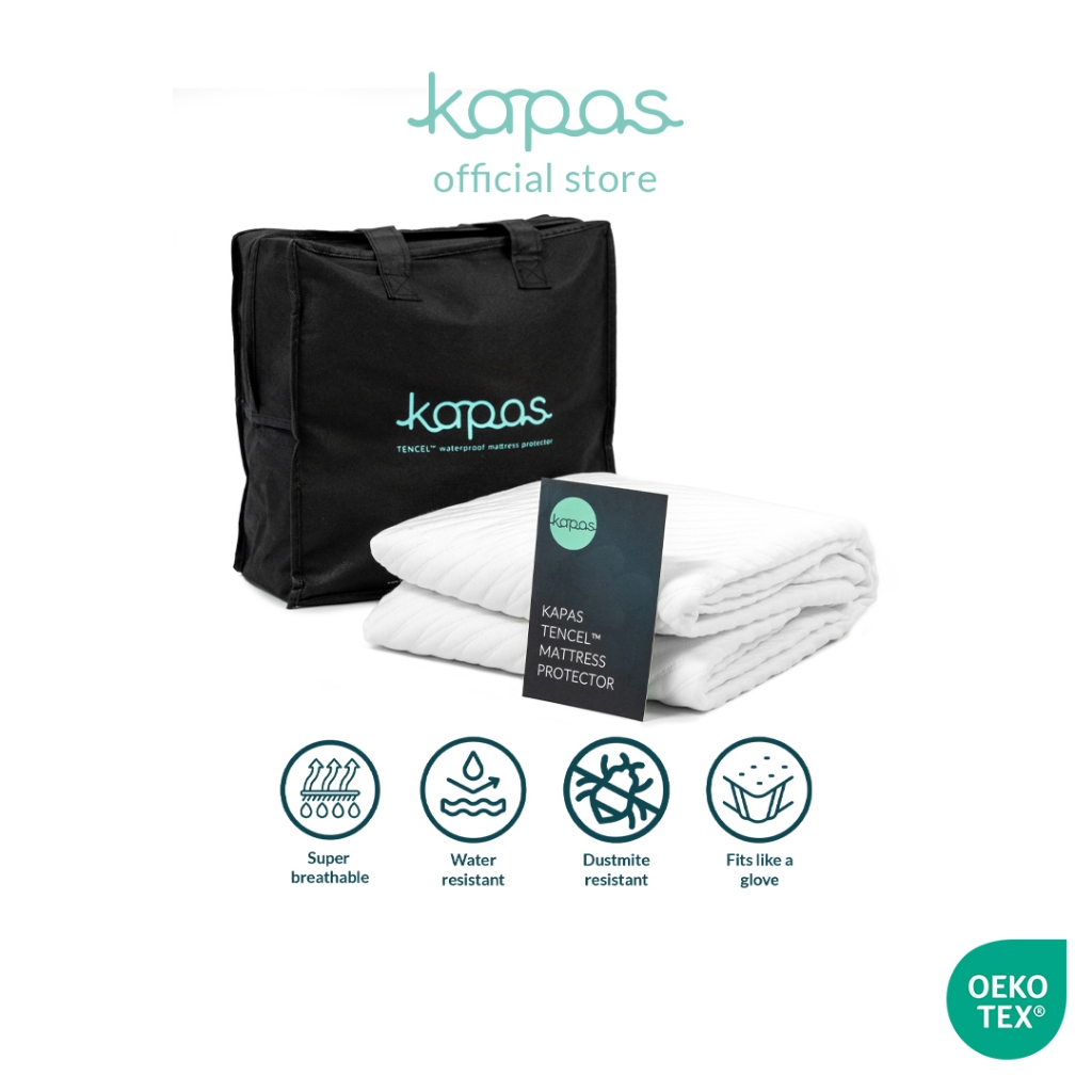 KAPAS LIVING | Mattress Protector | Tencel | Waterproof | Breathable & Cooling | All Sizes