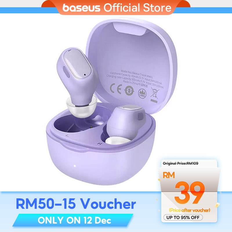 Baseus WM01 TWS Bluetooth Earphones Stereo Wireless 5.3