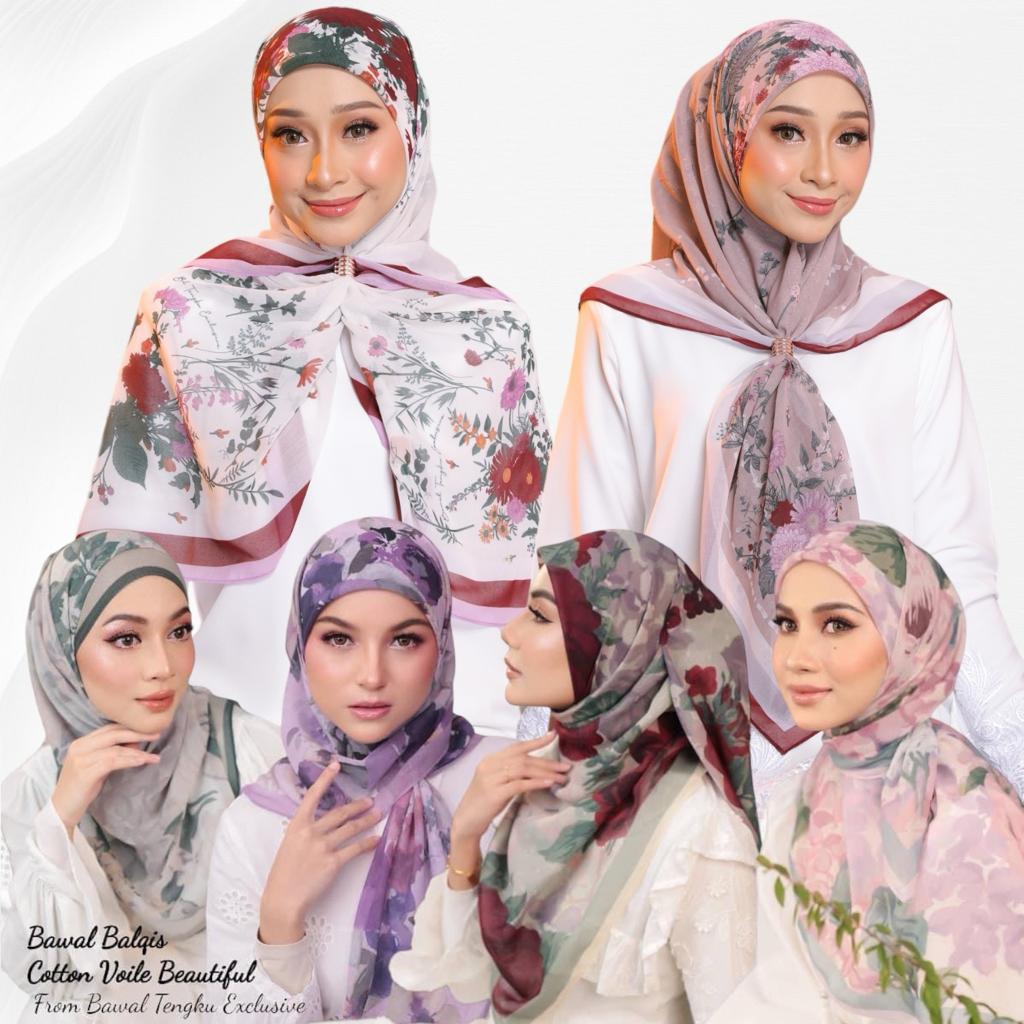(SIGNATURE ED) 1 TUDUNG BAWAL PRINTED COTTON VOILE / TUDUNG BAWAL PRINTED / BAWAL CORAK / BAWAL COTTON VOILE PREMIUM