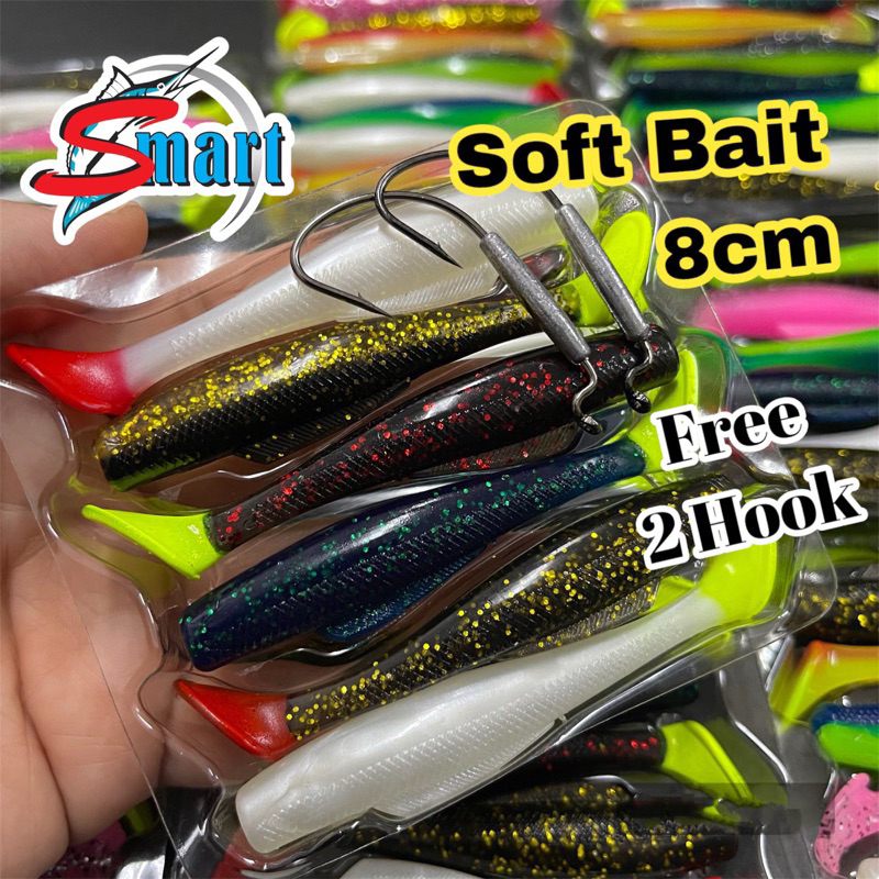 2025 Color Baru smartfishing Soft Plastic Lure 6cm 8cm 6pcs Killer Soft Bait Zman  Semacam Sawa-D Semacam Ozmy