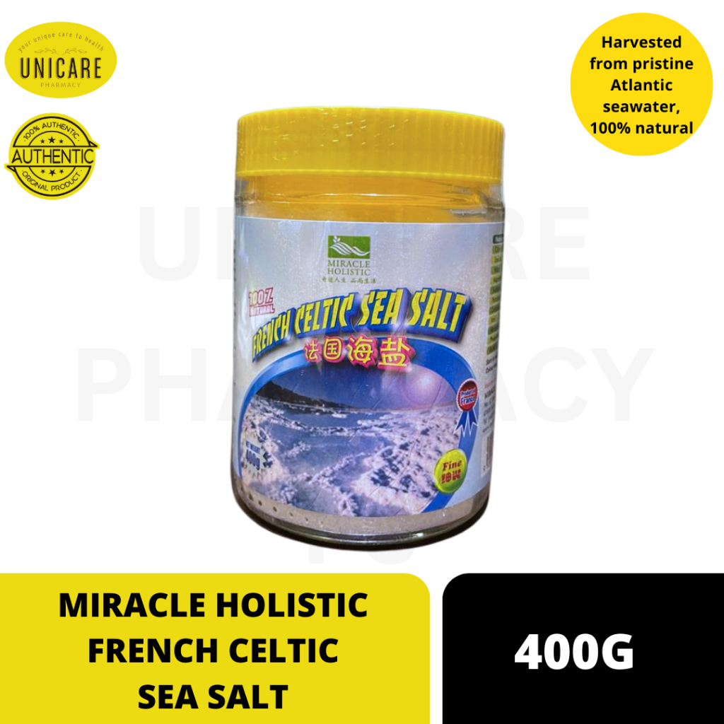 [GOOD HEALTH LONG LIFE] MIRACLE HOLISTIC FRENCH CELTIC SEA SALT 400G (BOTTLE)