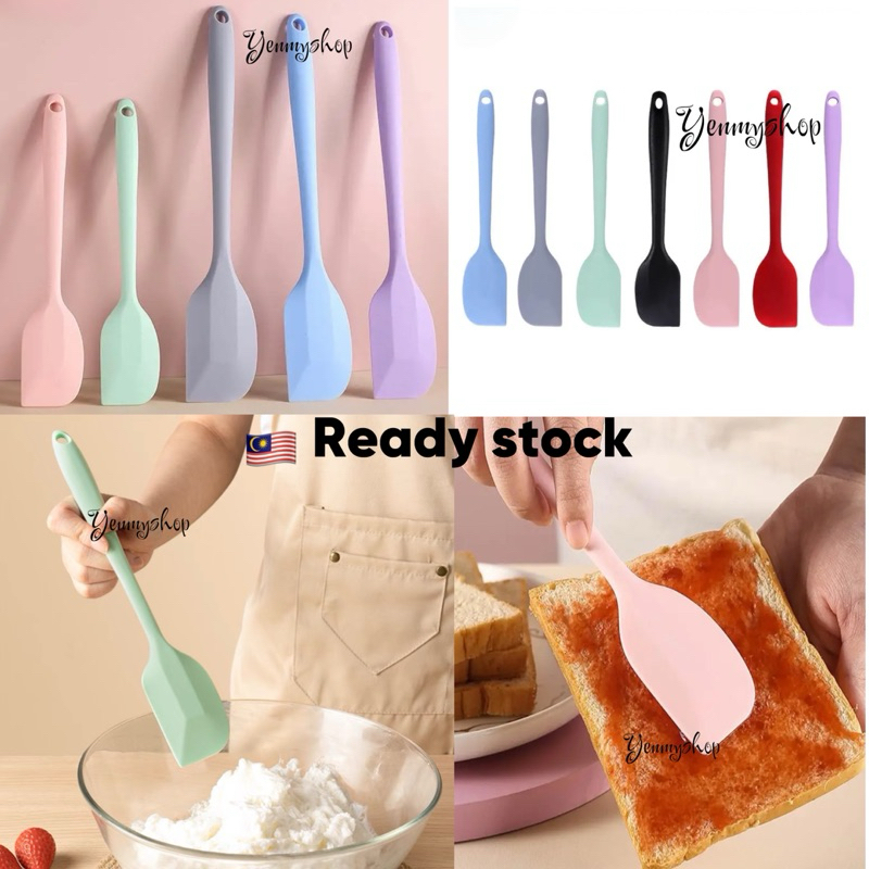Kek Alatan Silicone Spatula High Temperature Resistant Butter Scraper Cooking Baking Tool Kitchen Cooking
