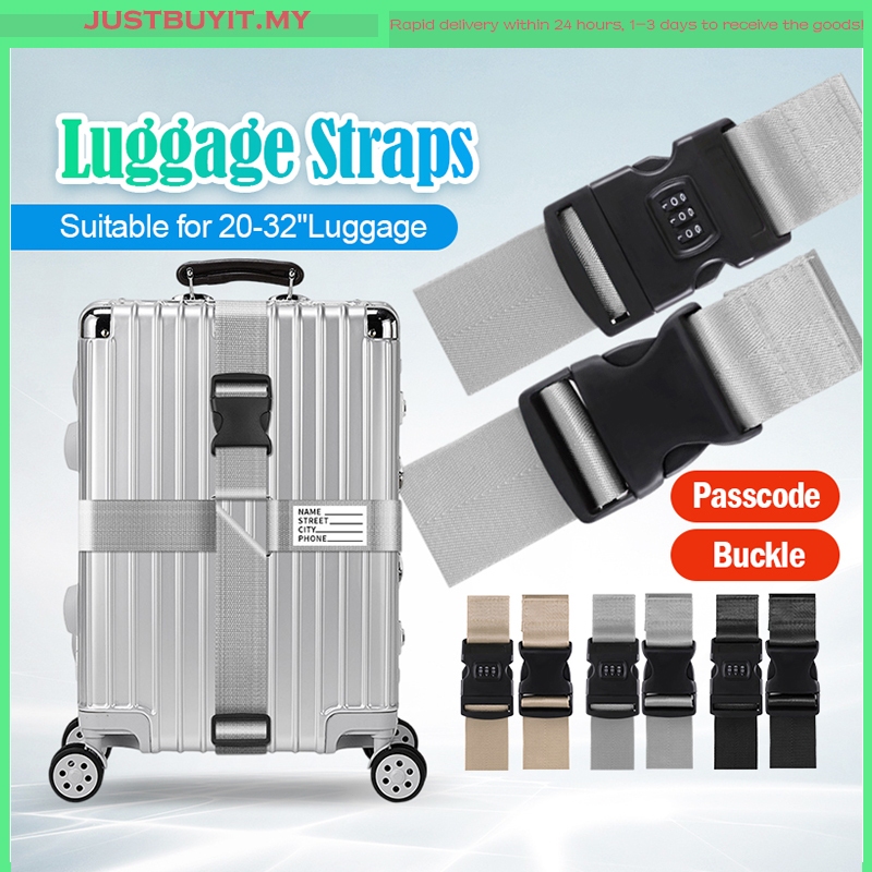 20" to 32" Travel Luggage Strap Belt Cross Suitcase Password Digital Lock Accessories Packing Baggage Beg 行李捆绑带